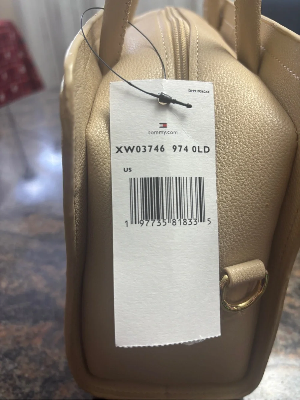 Tommy Hilfiger Top Handle Satchel with Crossbody, Signature beige print and NWT!